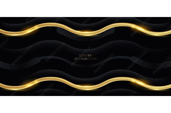 Abstract 3D Luxury Golden Wave Lines: A Design Masterpiece
