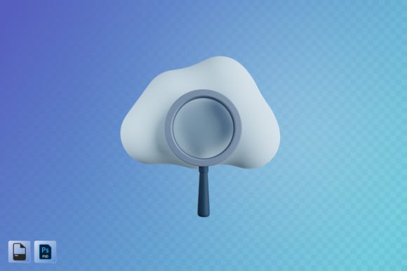 Cloud Searching 3D Illustration: A Strategic Tool for Modern Design and Communication