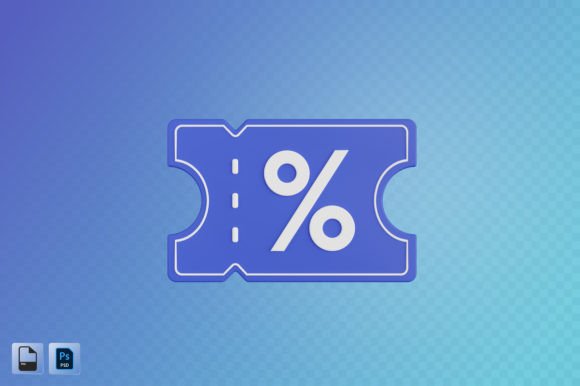 Coupon 3D Illustration: Enhancing Design with Modern, High-Quality Visuals