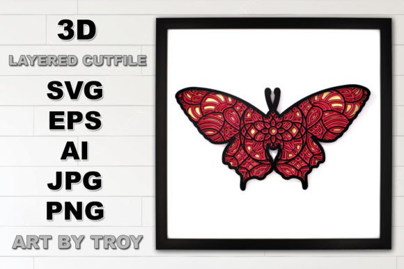 Creating Stunning 3D Art with the Butterfly Mandala SVG