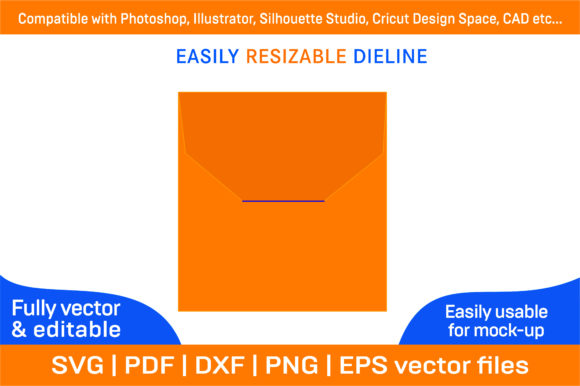Creative Envelope Dieline Template Design