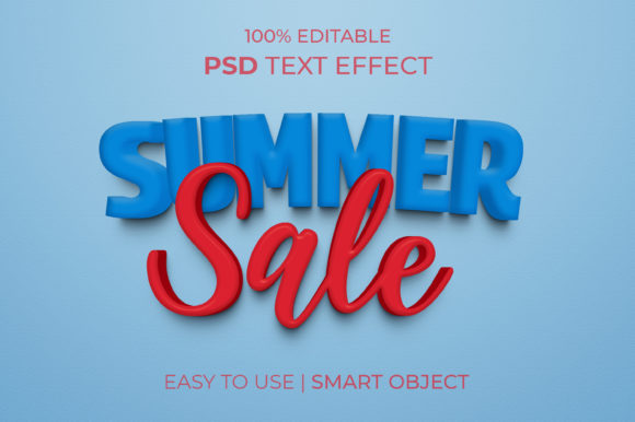 How to Use the Summer Sale Text Effect Red and Blue in Your Design Projects