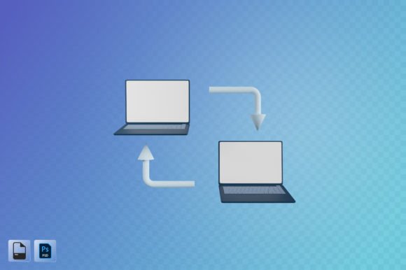 Laptop Data Transfer 3D Illustration: A Practical Guide for Designers and Content Creators