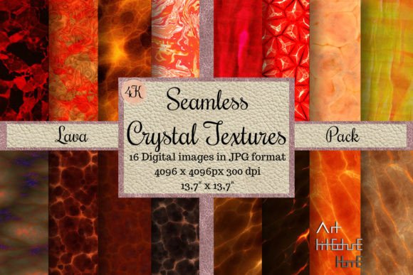 Seamless Crystal Textures - Lava Pack for Creative Projects