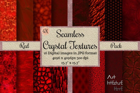 Seamless Red Crystal Textures for Creative Projects
